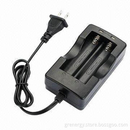 AC Charger for 18650 3.7V Li-ion Rechargeable Battery, 100-240V AC Input Voltage